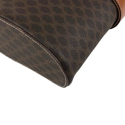 CELINE Macadam Triomphe Two-way Shoulder bag Vanity bag Brown Vintage tbvwcr