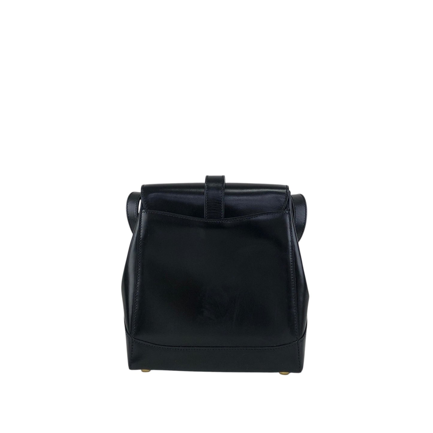 CELINE Turn Lock Small Shoulder bag Black Vintage gn73rb