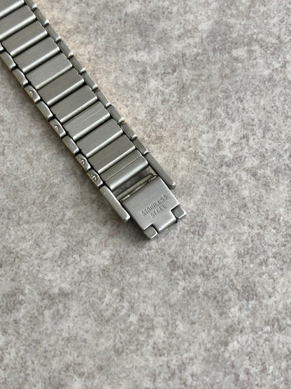 Yves Saint Laurent YSL Logo Quartz Watch Silver×Gold Vintage uevfdd