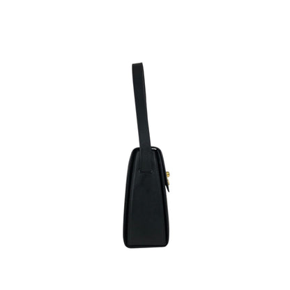 CELINE Circle Logo Shoulder bag Black Vintage eefby6