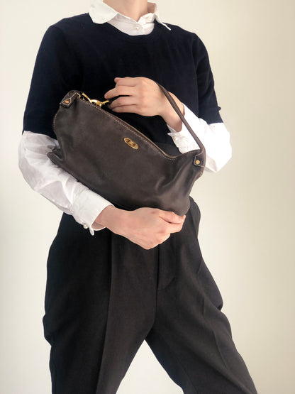 CELINE Triomphe Small Handbag Brown Vintage yat2yf