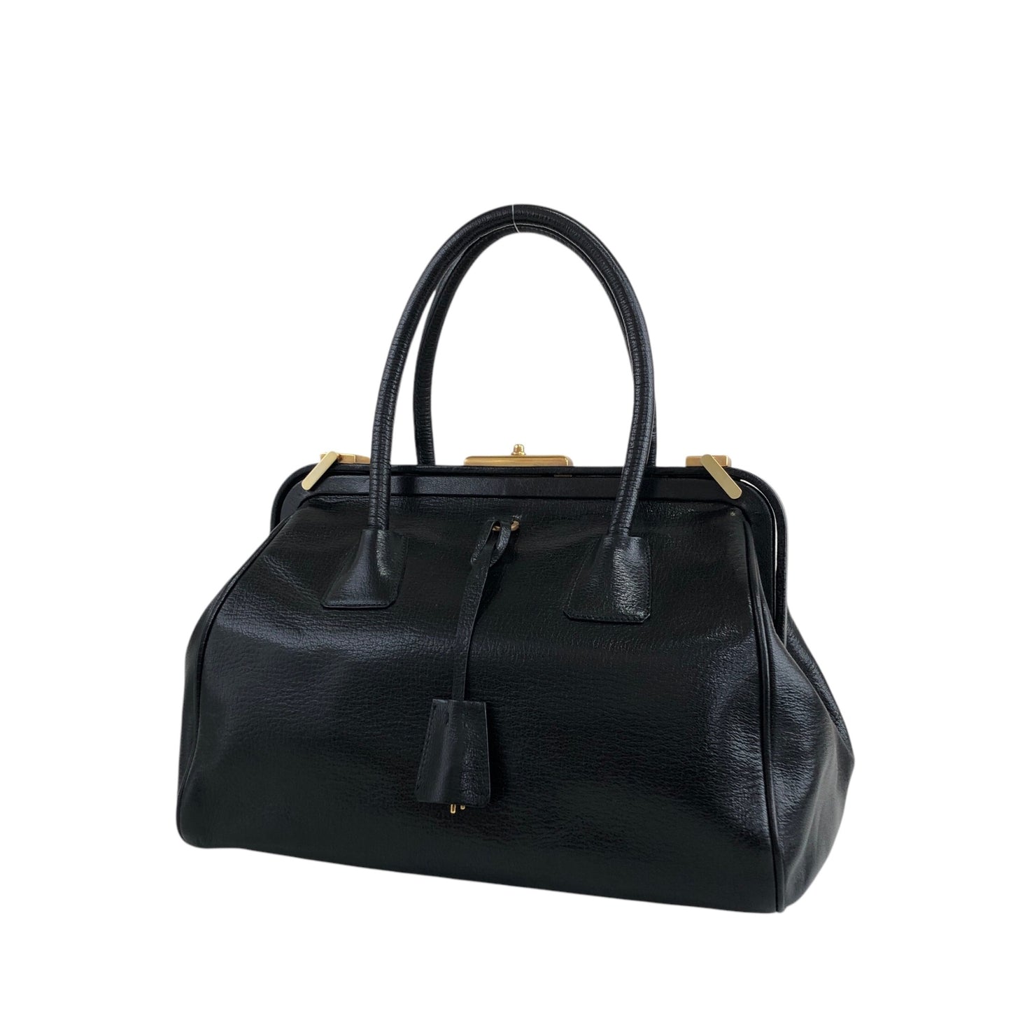 PRADA Handbag Boston bag Black Vintage ruijbf