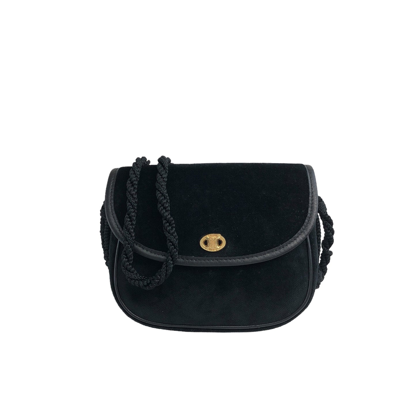 CELINE Blason Shoulder bag Black Vintage 2cgpj2