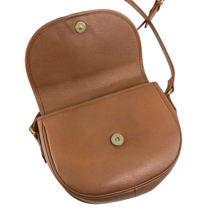 Yves Saint Laurent YSL Logo Shoulder bag Brown Vintage ews436