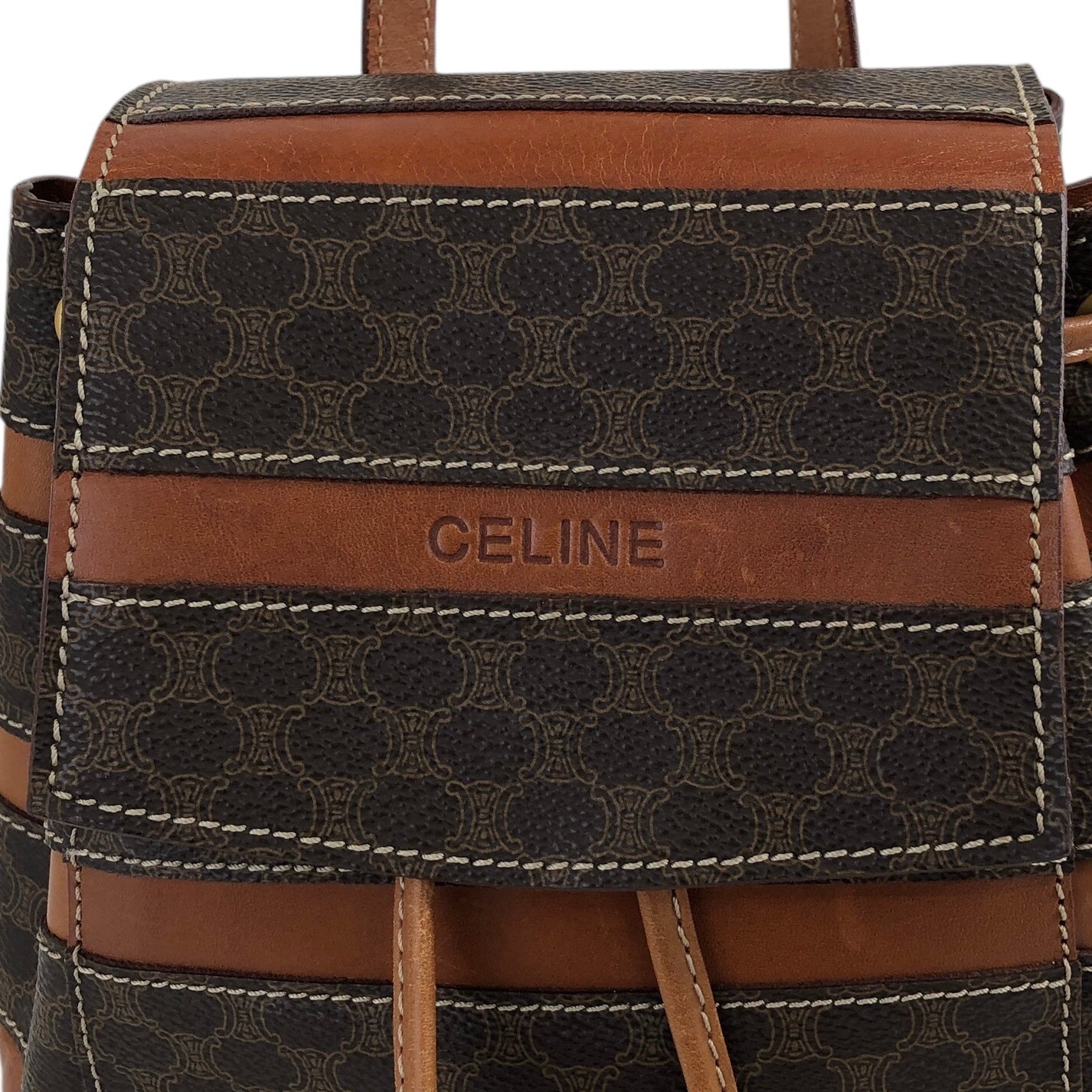 CELINE Macadam Backpack Brown Vintage gz2nkr