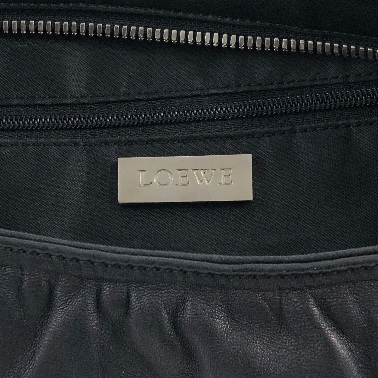 LOEWE Anagram Shoulder bag Black Vintage u7nfzt