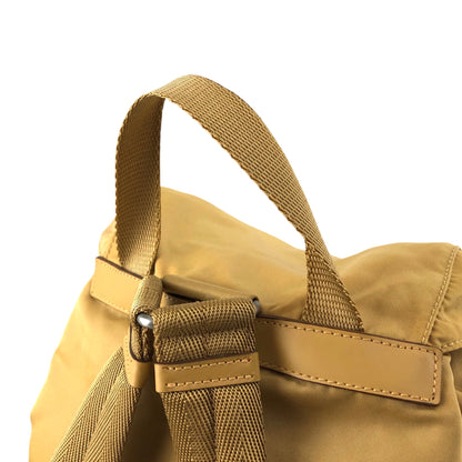 PRADA Tessuto Triangle Logo Backpack Yellow Vintage zmixxc