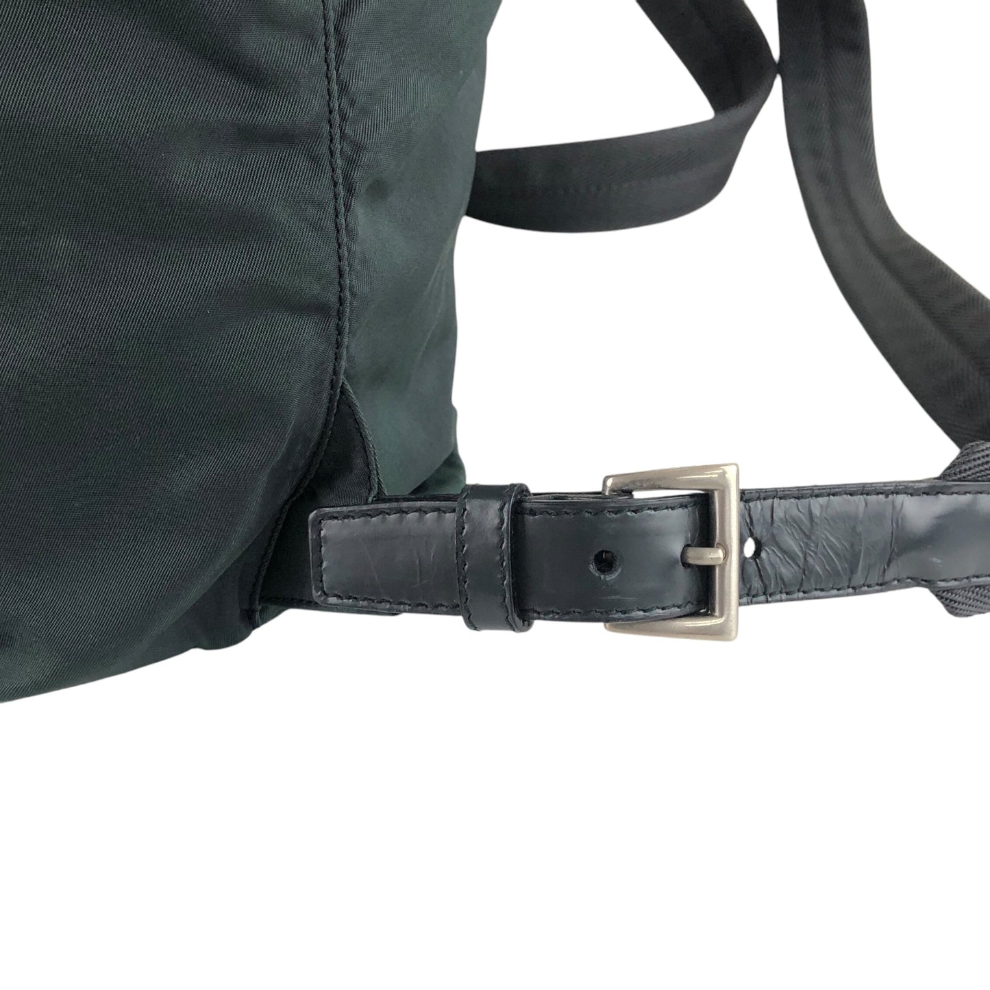 PRADA Tessuto Triangle Logo Bucket bag Green Vintage nxdhfi