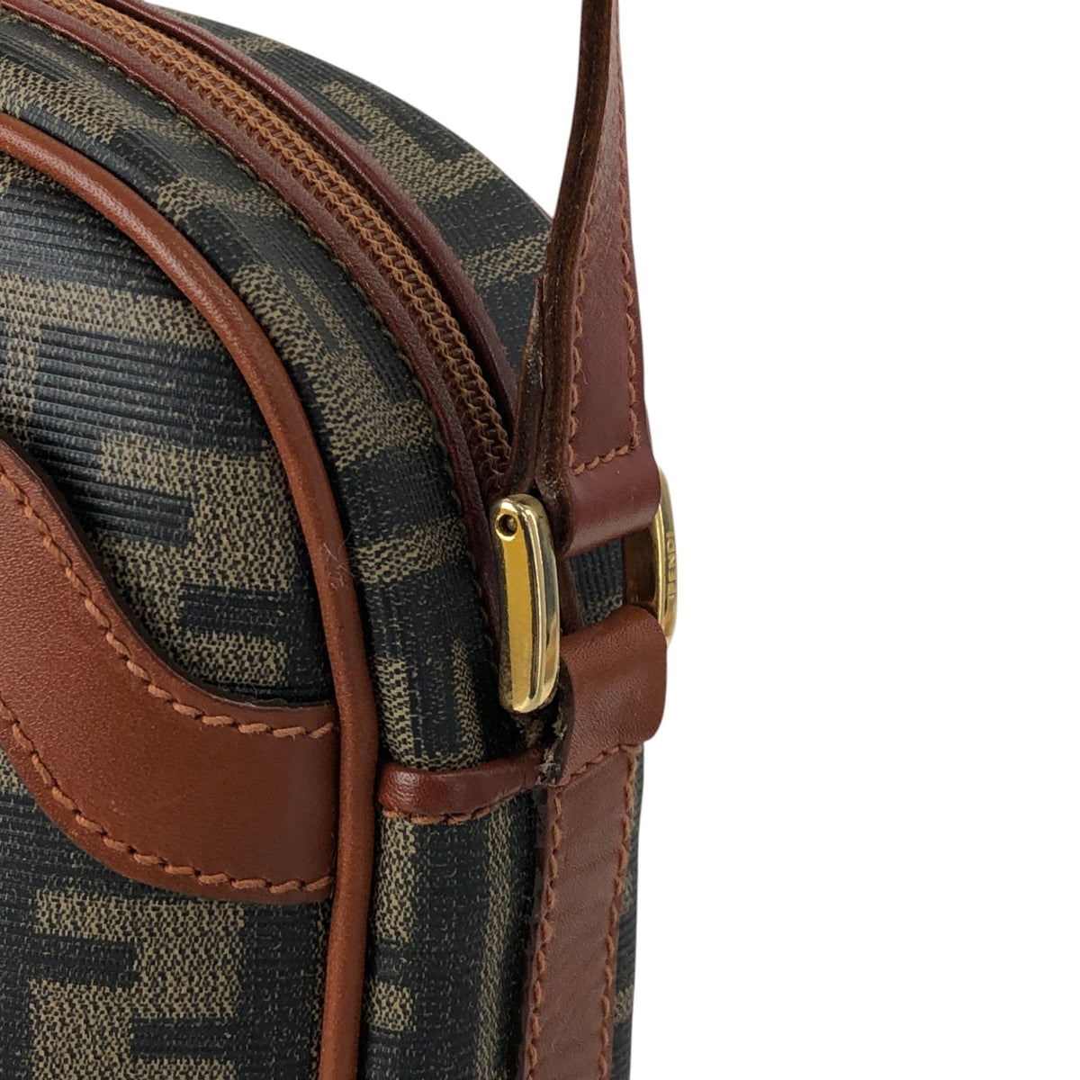 FENDI Zucca Logo Shoulder bag Brown Vintage ycr64x