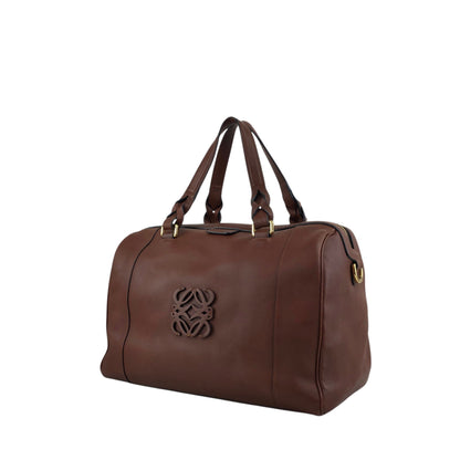 LOEWE Anagram Two-way Boston bag Shoulder bag Brown Vintage c288vn