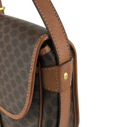 CELINE Macadam Blason Shoulder bag Brown Vintage uuvwb7