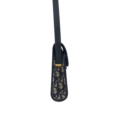 Christian Dior Trotter CD Logo 單肩包 海軍藍 復古 sajty4