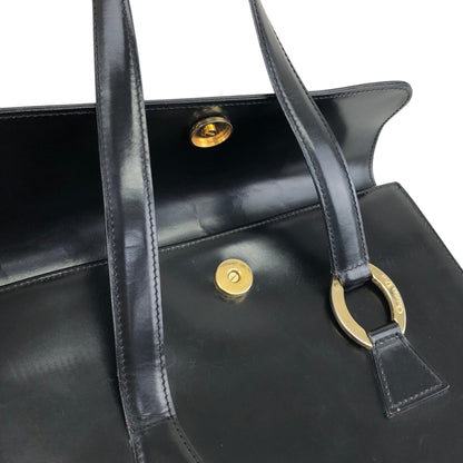 Christian Dior Logo Handbag Black Vintage aidfua