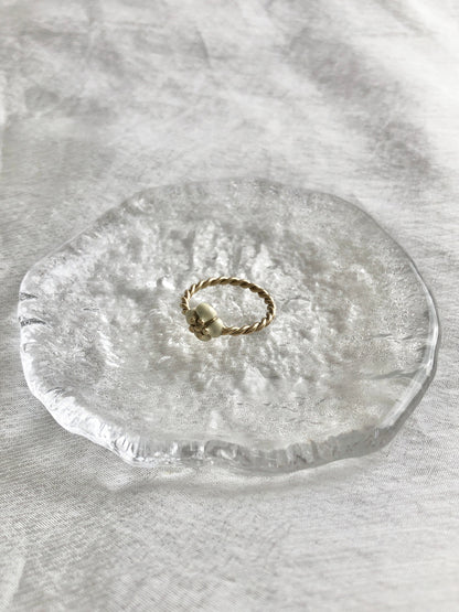 CHANEL Kameria Motif Ring White Vintage g2rcv2