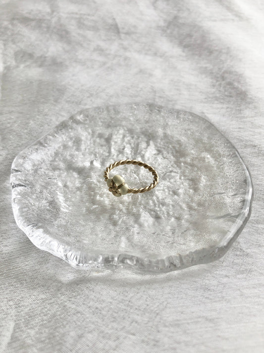 CHANEL Kameria Motif Ring White Vintage g2rcv2