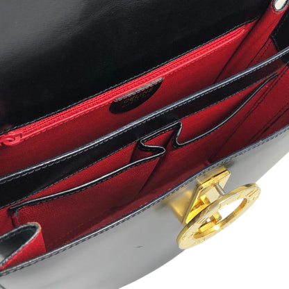 CELINE Circle Logo Shoulder bag Black Vintage kfiinf