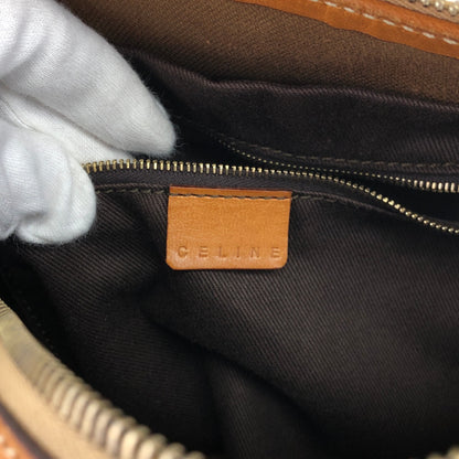 CELINE Macadam Small Boston bag Handbag Brown Vintage h2xbbg