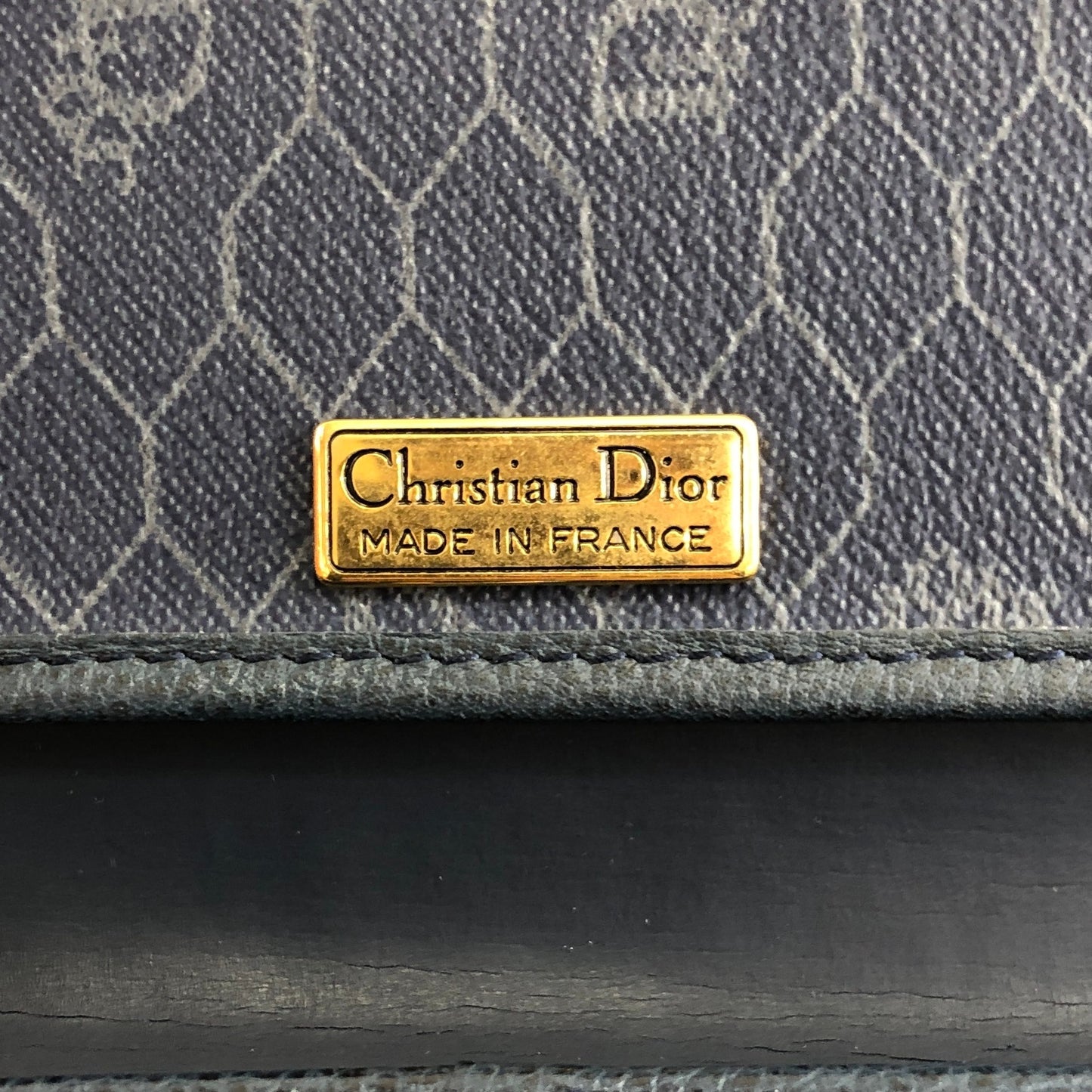 Christian Dior Chain Shoulder bag Navy Vintage 6bs87e