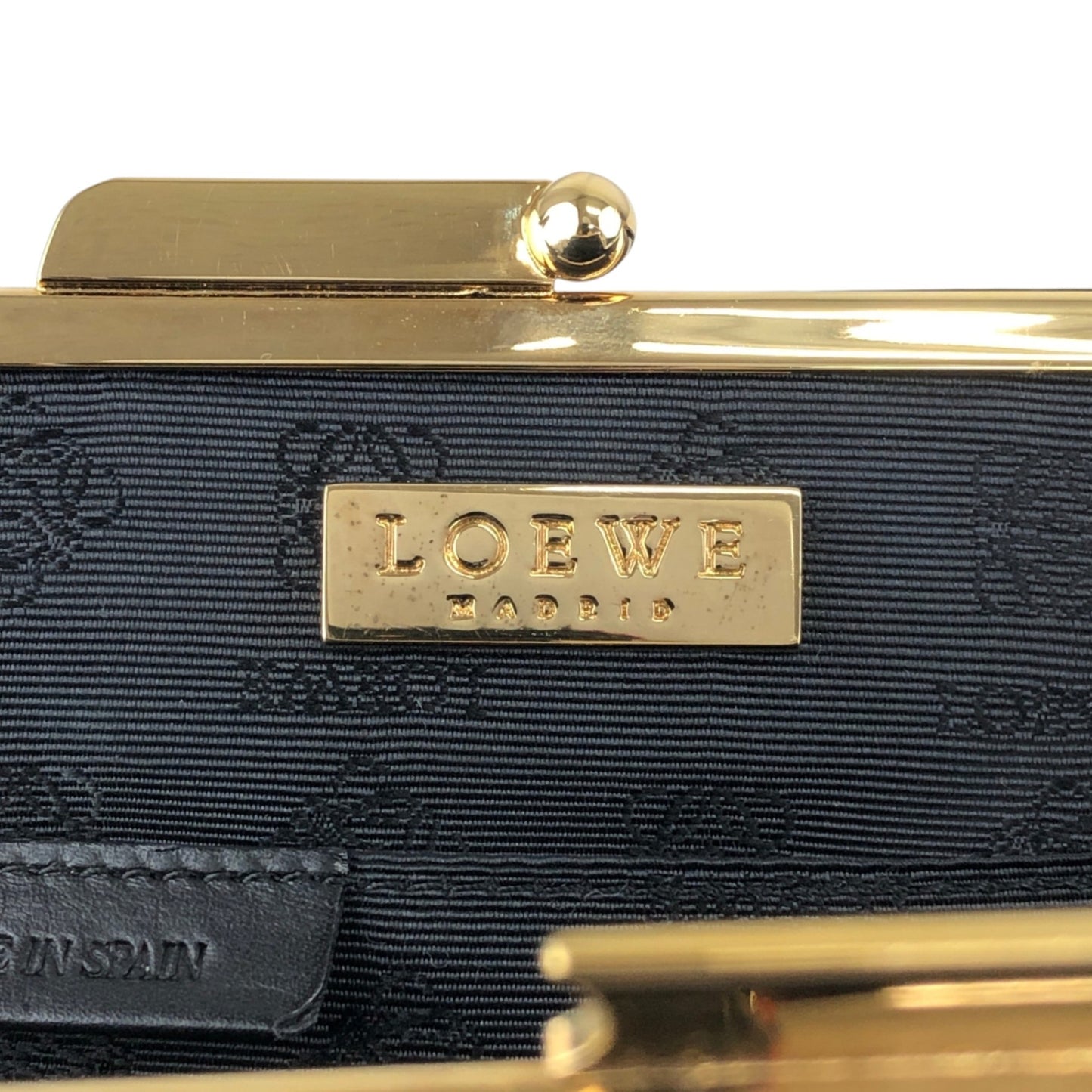 LOEWE Logo Metal Clasp Small  Handbag Black Vintage u7ek7w