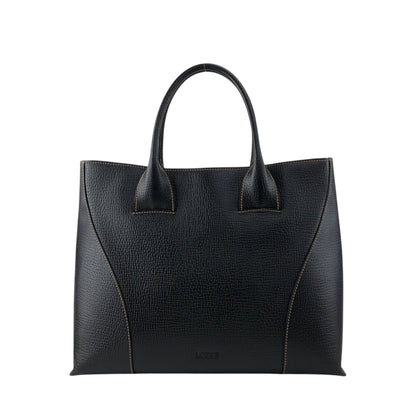 LOEWE Logo Embossed Totebag Black Vintage 5gfxms