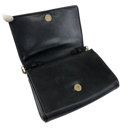 CELINE Triomphe Blason Chain Shoulder bag Black Vintage yfpji2