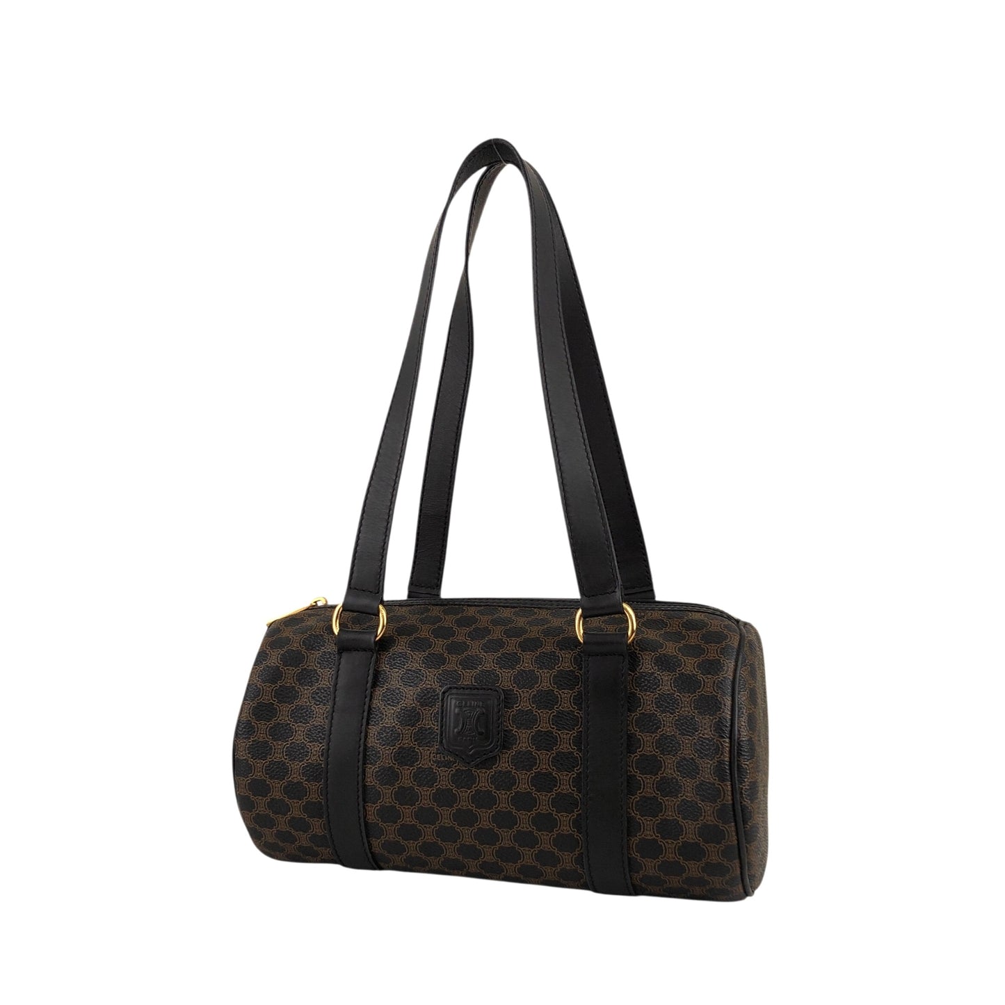 CELINE Macadam Blason Handbag Totebag Black Vintage etm2ud