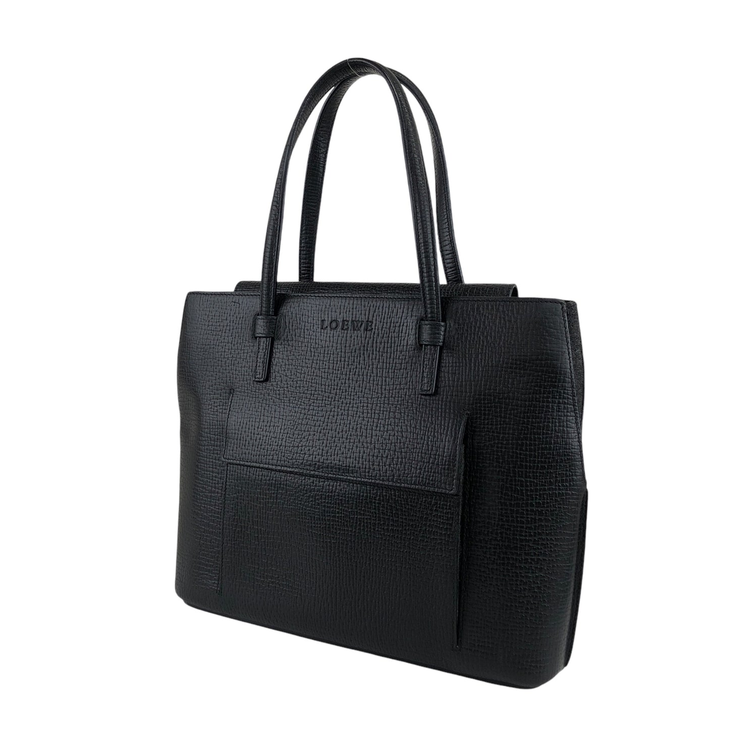 LOEWE Logo Handbag Totebag Black Vintage at6yjt