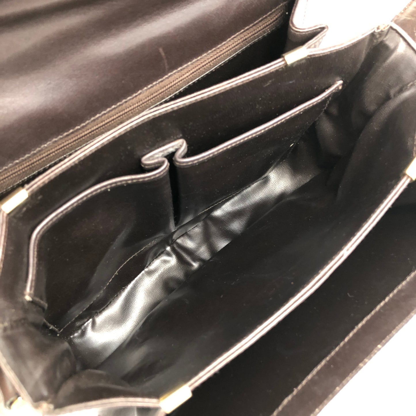 CELINE Horse Bit Turn Lock Shoulder bag Dark Brown Vintage frjwyw