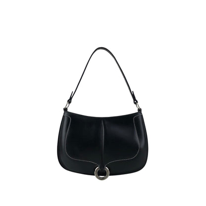 LOEWE Logo Circle Motif Handbag Black Vintage wcdj4h