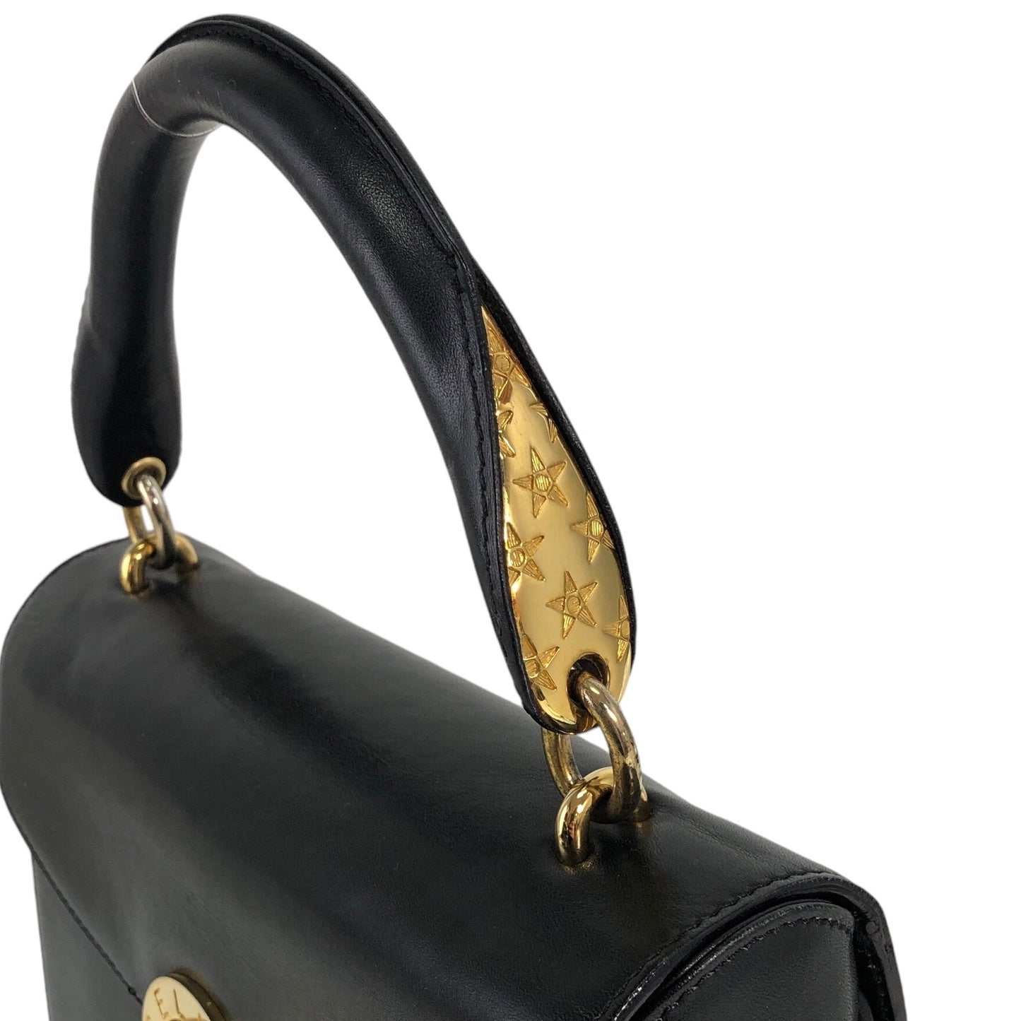 CELINE Starball Handbag Black Vintage yfnu6f