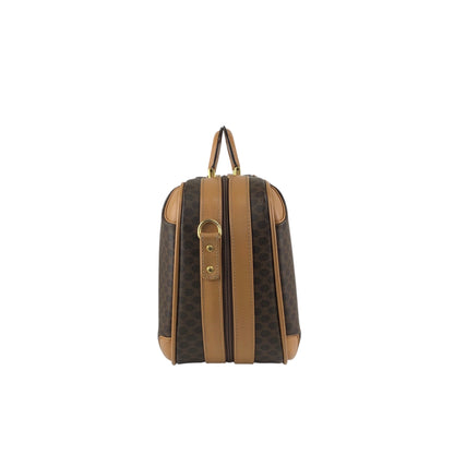CELINE Macadam Blason Two-way Handbag Shoulder bag Brown Vintage kawj4u