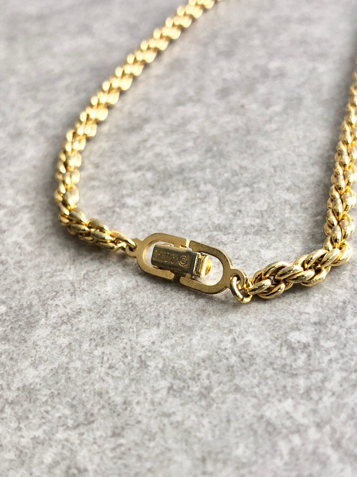 Christian Dior Necklace Gold Vintage i3chwa