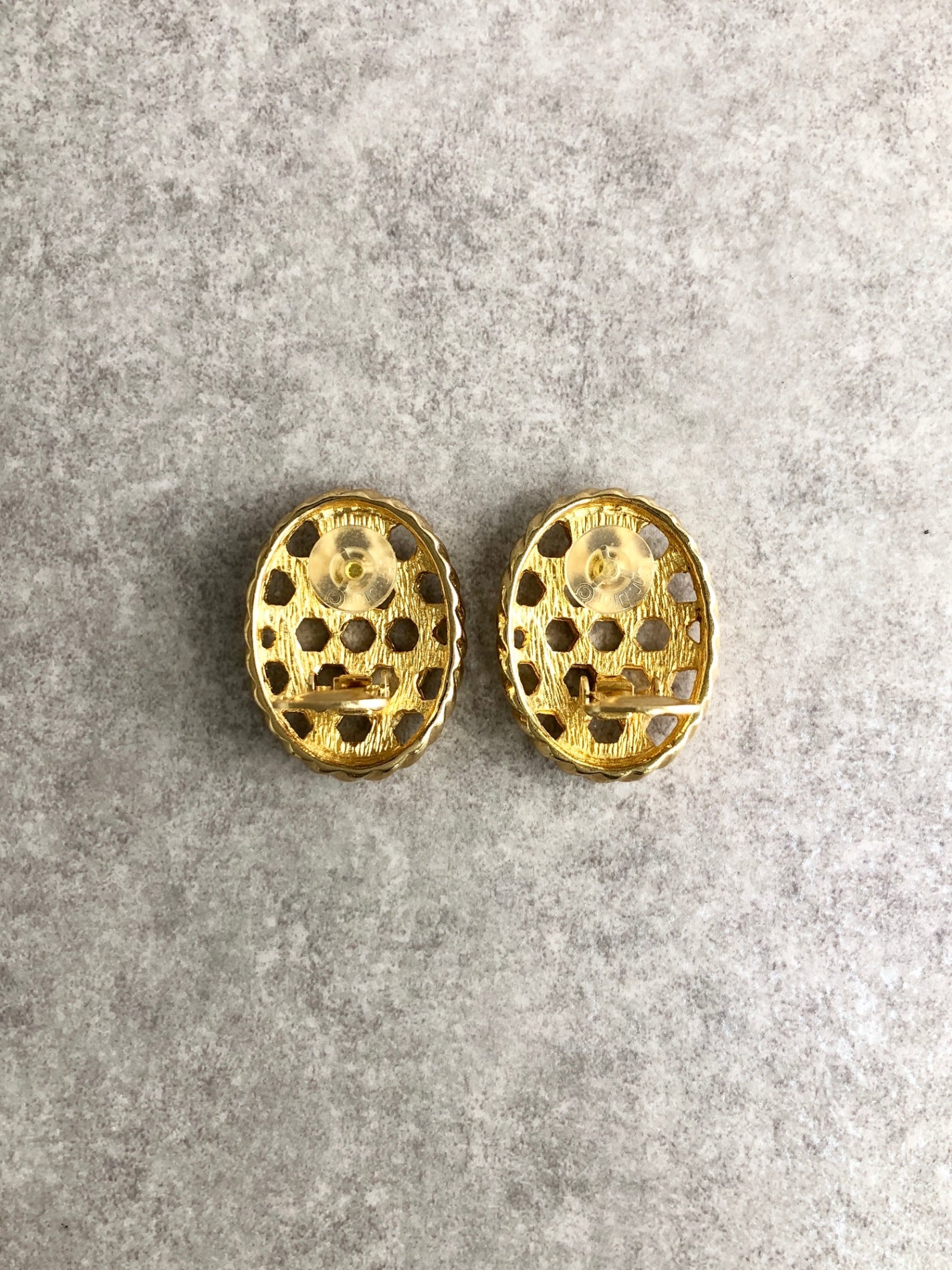 Christian Dior Earrings Gold Vintage ayjn3f