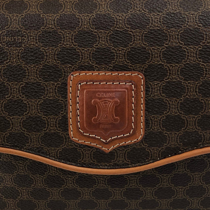 CELINE Macadam Blason Shoulder bag Brown Vintage bgeuwn