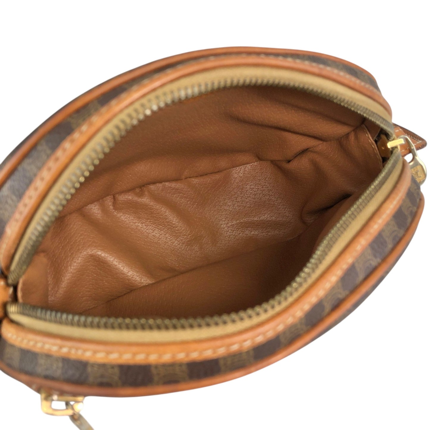 CELINE Macadam Blason Shoulder bag Brown Vintage 6vn8af