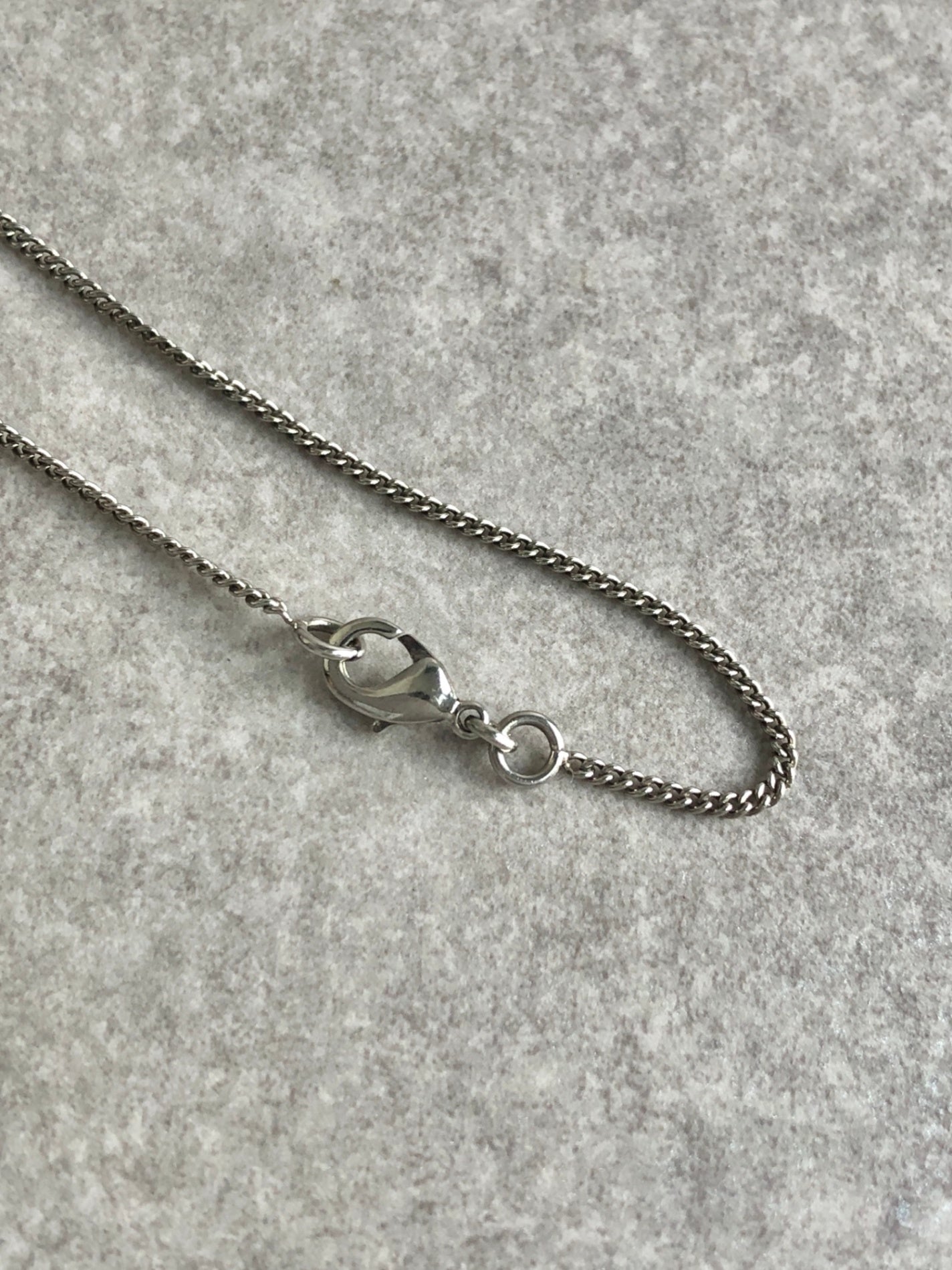 CHANEL Coco Mark Rhinestone Necklace Silver Vintage wsf6m8