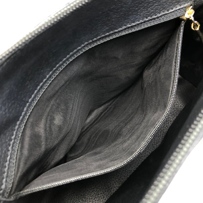 CELINE Macadam Two-way Handbag Shoulder bag Black Vintage ieb3mk