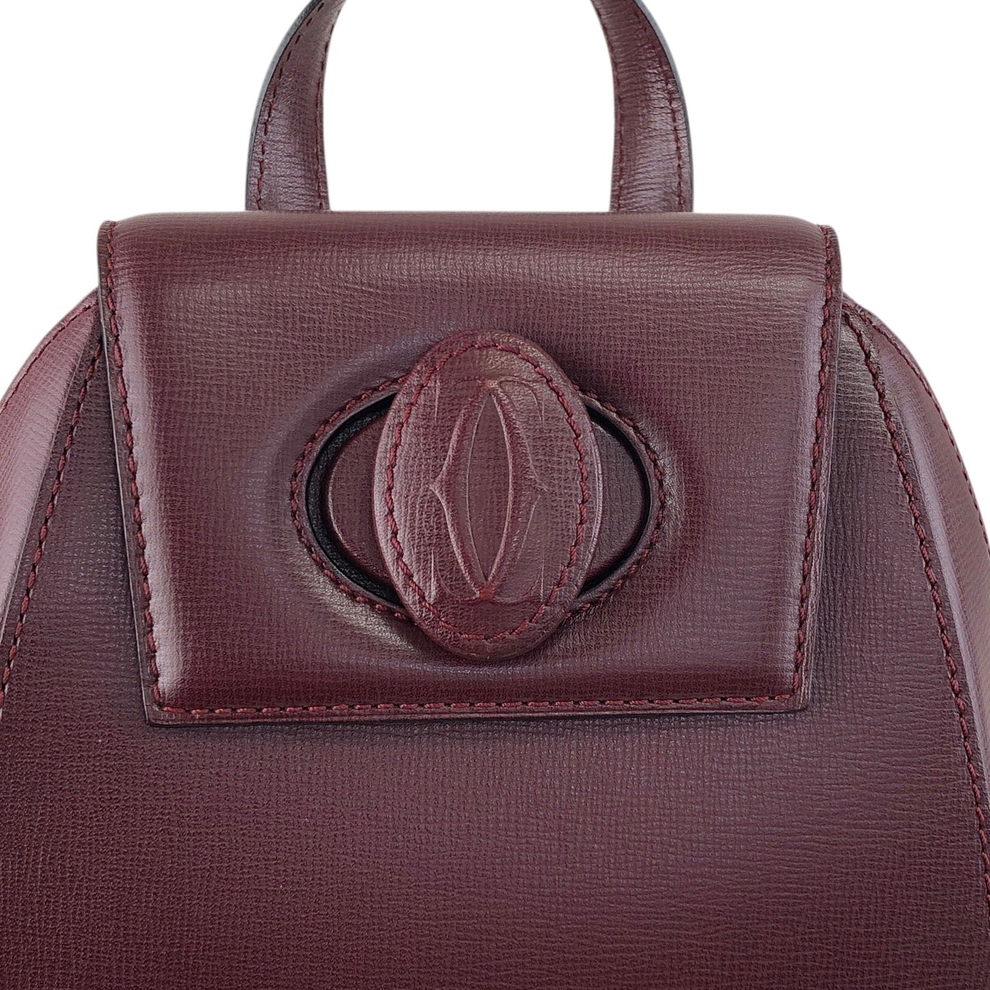 Cartier Turn Lock Backpack Bordeaux Vintage 4bx5iv