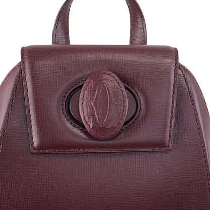 Cartier Turn Lock Backpack Bordeaux Vintage 4bx5iv