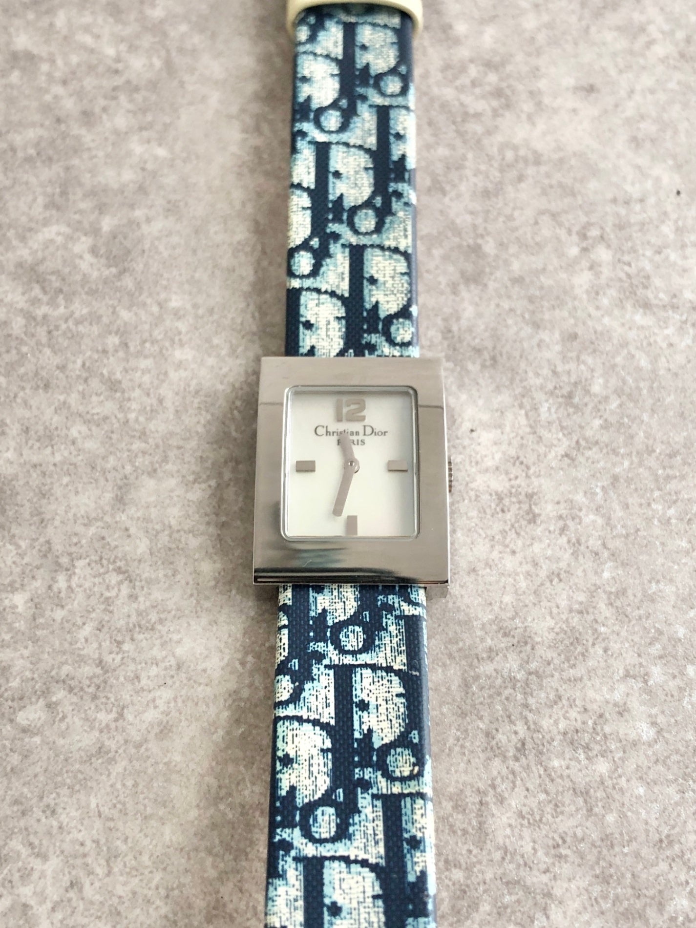 Christian Dior Trotter Quartz Watch Blue D78-109 Vintage j83yk7