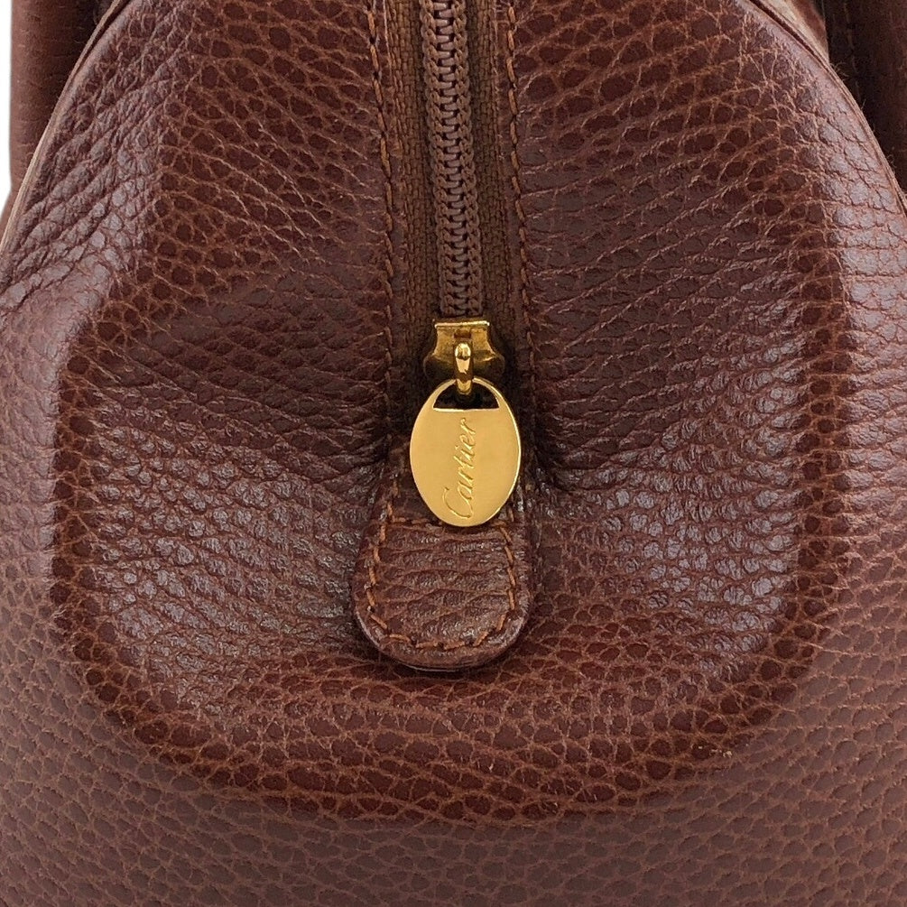 Cartier Handbag Boston bag Brown Vintage ksgkga