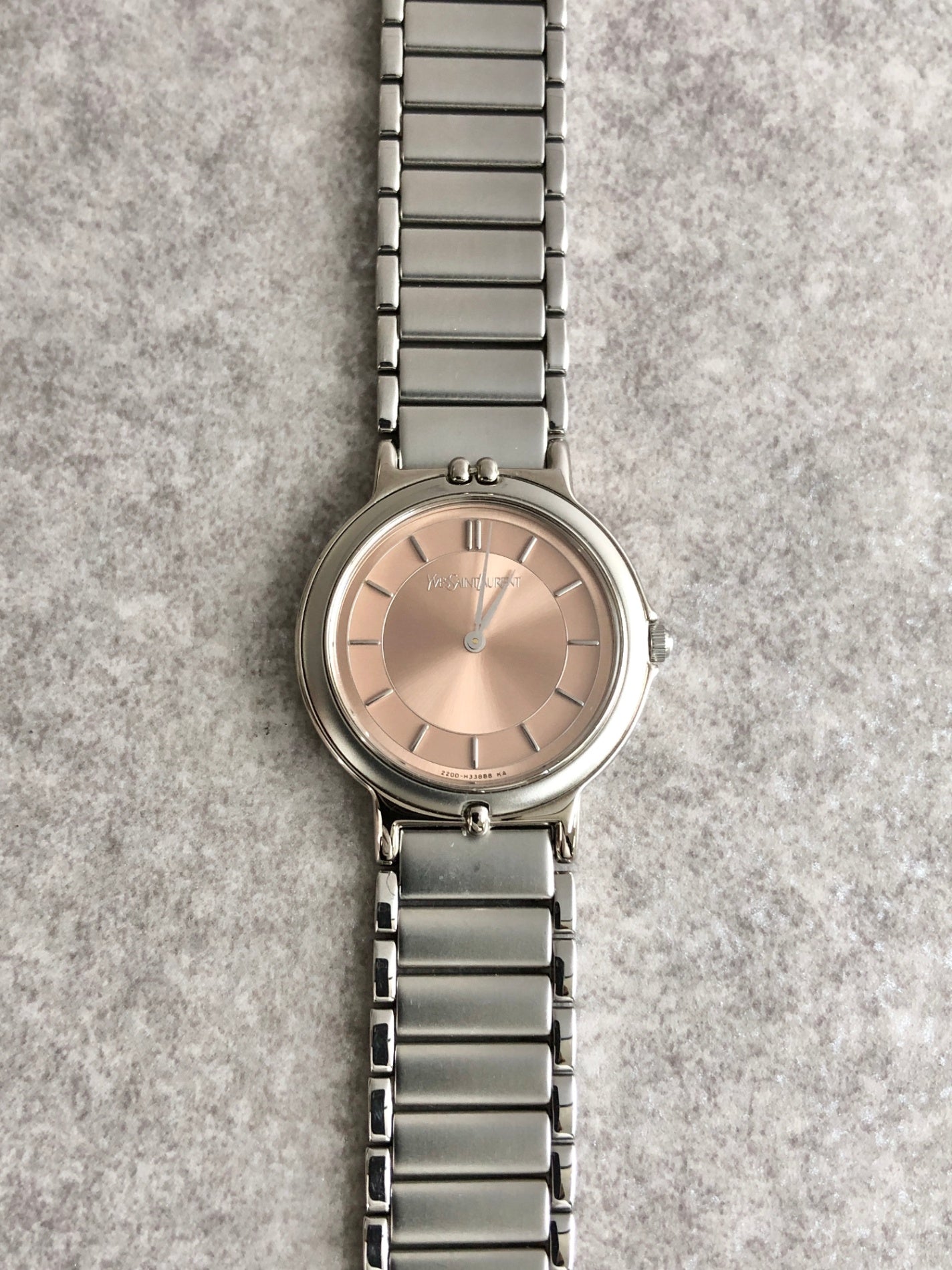 Yves Saint Laurent Quartz Watch Silver×Gold 2200-H19977 TA Vintage