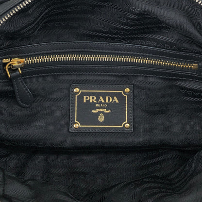 PRADA Logo Two-way Handbag Shoulder bag Black Vintage b3cs48
