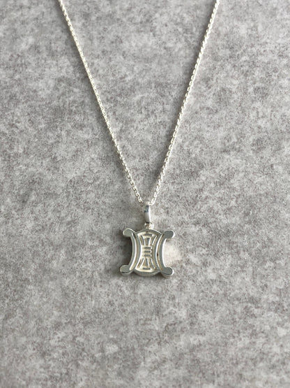 CELINE Triomphe SILVER925 Necklace Silver Vintage z3m68b