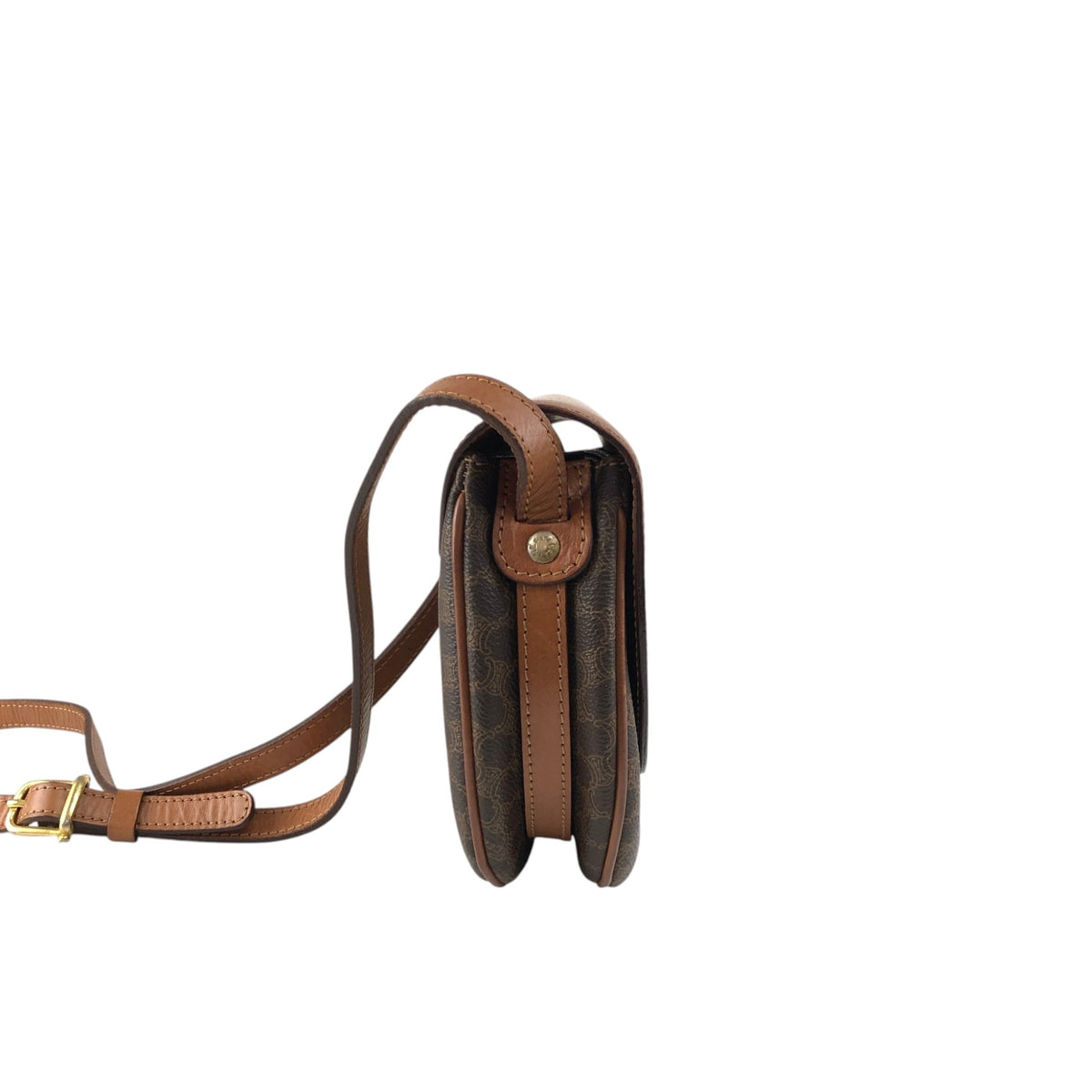 CELINE Macadam Blason Shoulder bag Brown Vintage u8j887