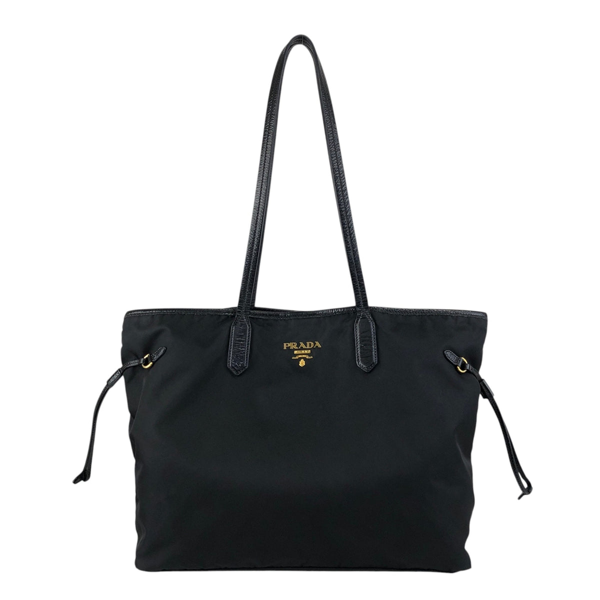 PRADA Logo Totebag Black Vintage 3h573h