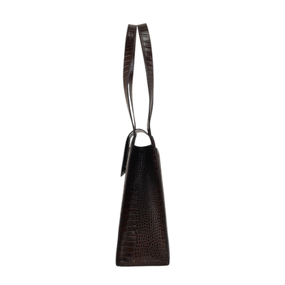 Yves Saint Laurent YSL Logo Handbag Brown Vintage 2xrtap