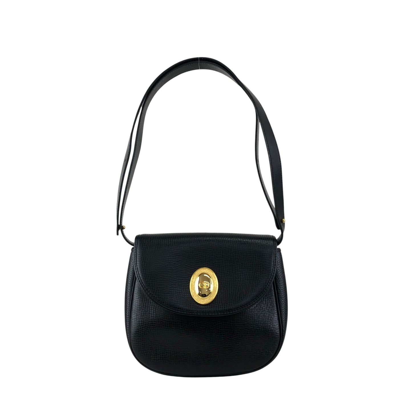 Christian Dior CD Logo Shoulder bag Black Vintage fdkx28