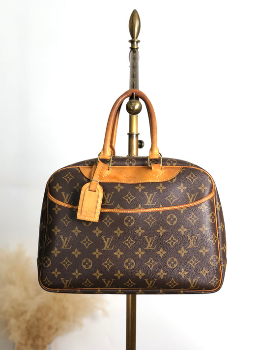 LOUIS VUITTON Monogram Handbag Brown Vintage bwp3ix
