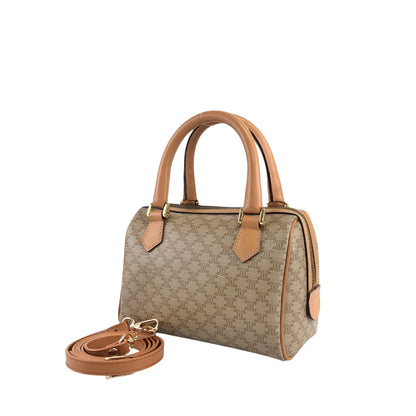 CELINE Macadam Two-way Handbag Shoulder bag Beige Vintage f3hr3k